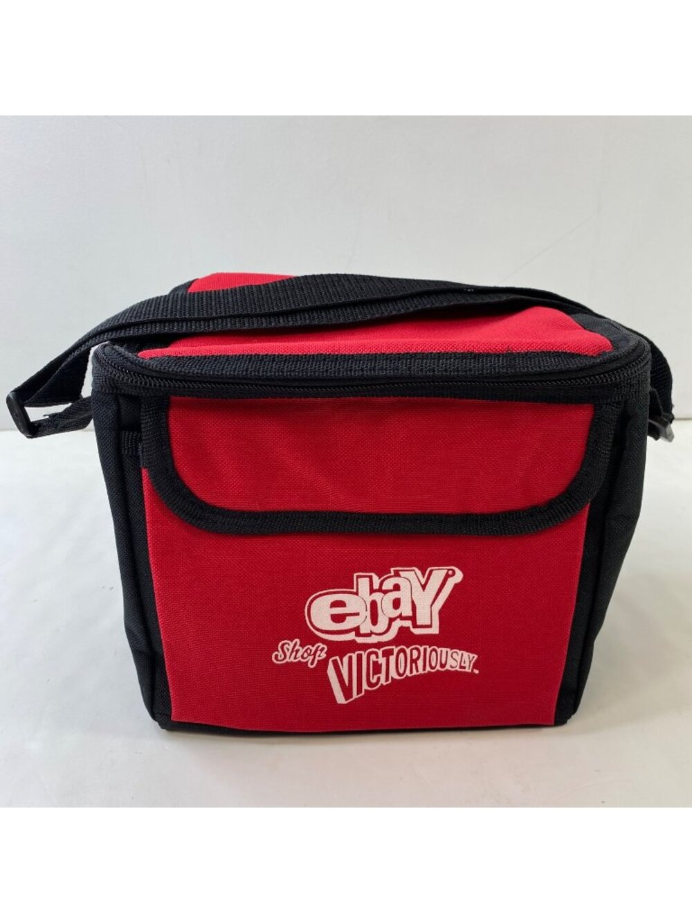 eBay Red & Black Insulated Lunch Bag With Strap Old Logo eBayana